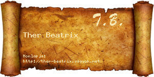 Ther Beatrix névjegykártya